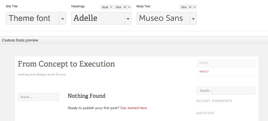 Typography for Website