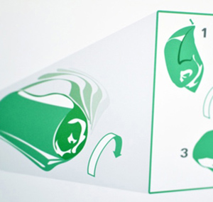 Shirt Burrito project. In my Information Design class we needed to convey a concept using no written instructions.