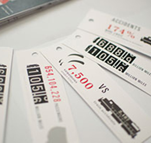 This is a spread of all the luggage tag fronts.